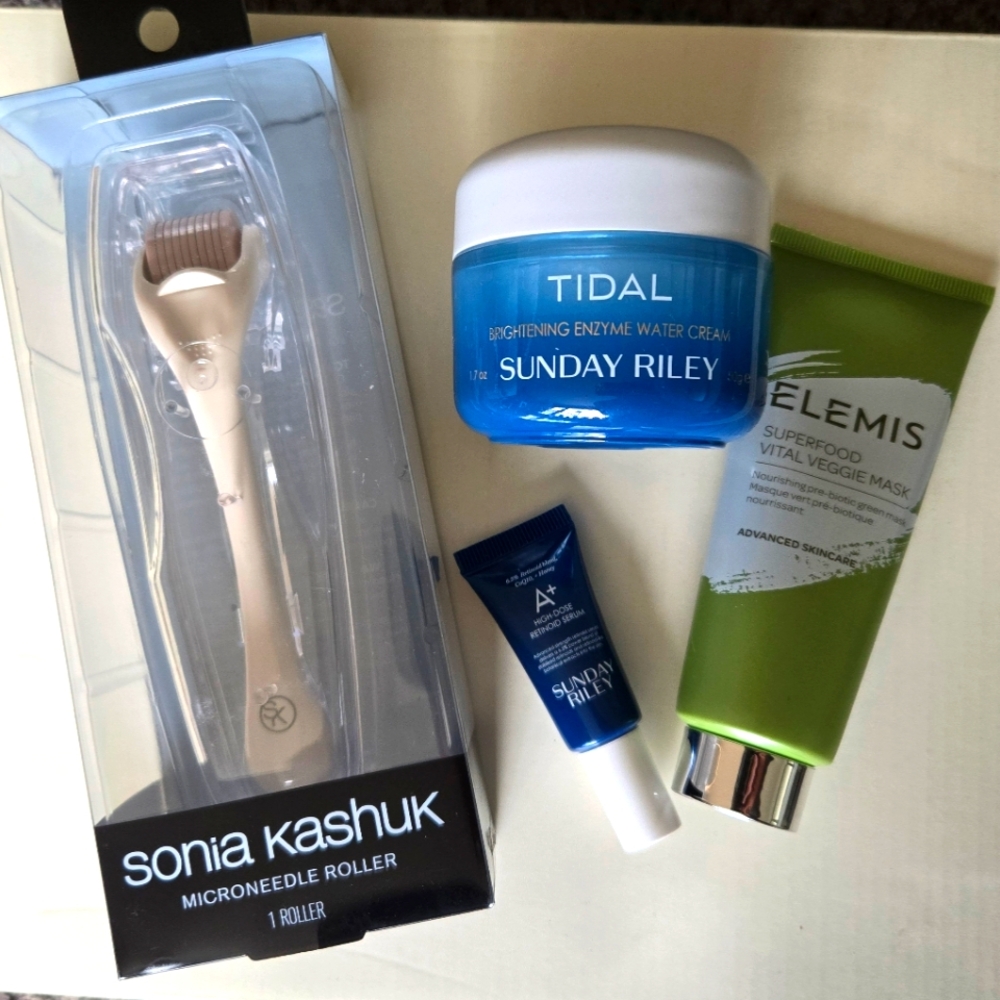 NEW Sunday Riley, Elemis, & Sonia Kashnuk Skincare Bundle 4 Pc Set